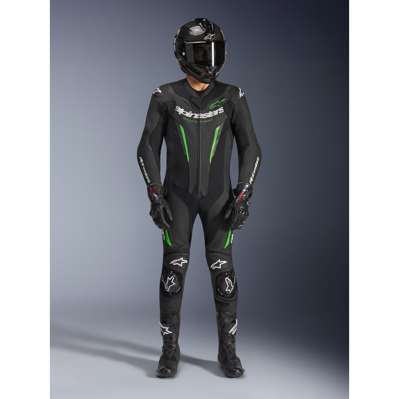 Alpinestars GP FORCE V2 viendaļīgs motocikla kombinezons melns-zaļš