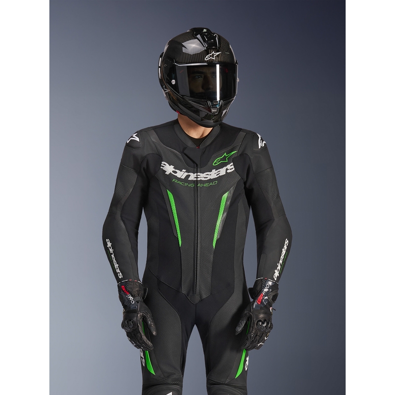 Alpinestars GP FORCE V2 viendaļīgs motocikla kombinezons melns-zaļš
