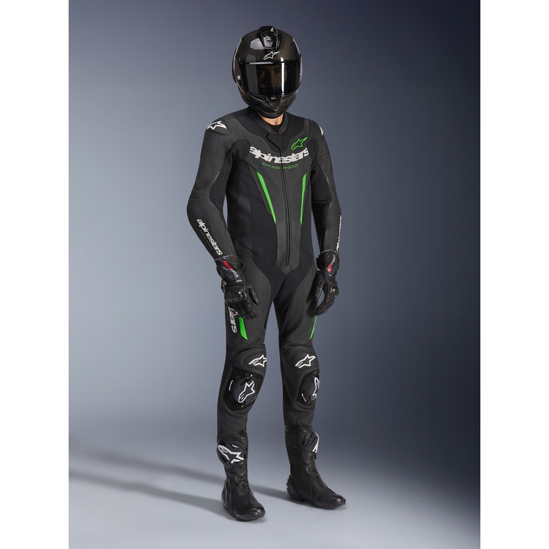 Alpinestars GP FORCE V2 viendaļīgs motocikla kombinezons melns-zaļš