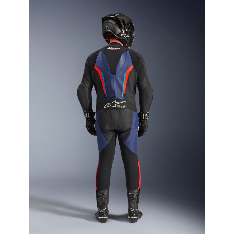 Alpinestars GP FORCE V2 viendaļīgs motocikla kombinezons melns-zils-fluorescējošs sarkans-