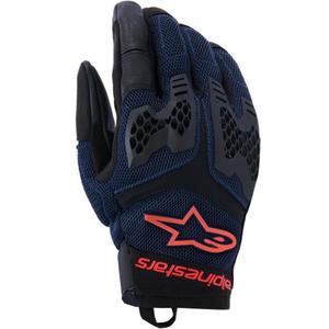 Alpinestars Manti Air motocikla cimdi tumši zili-fluorescējoši sarkani-melni