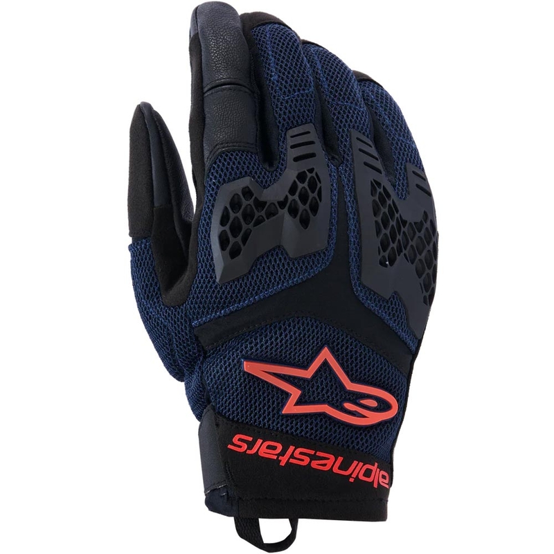 Alpinestars Manti Air motocikla cimdi tumši zili-fluorescējoši sarkani-melni