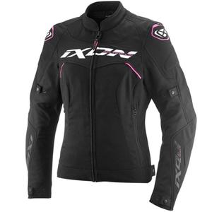 Sieviešu motocikla jaka IXON Meteor 31 Lady melna-balta-rozā