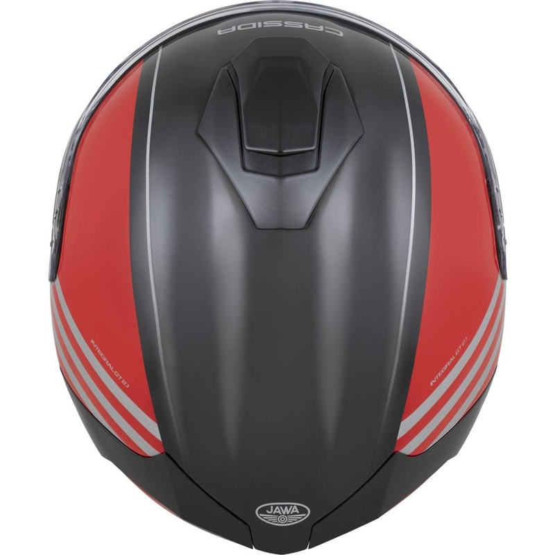 Cassida Integral GT 2.1 Jawa Sport motocikla ķivere, melna-pērļu-sarkana-sudraba