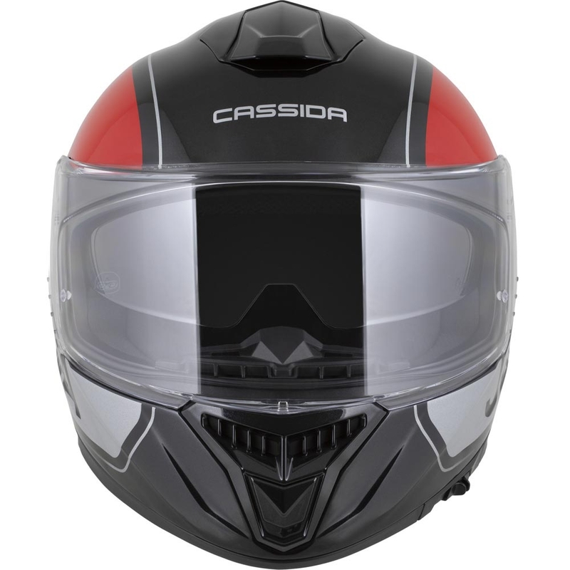 Cassida Integral GT 2.1 Jawa Sport motocikla ķivere, melna-pērļu-sarkana-sudraba