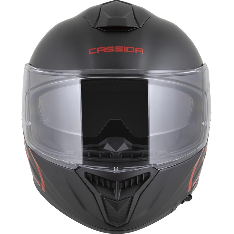 Cassida Integral GT 2.1 Jawa Solid pilna izmēra motocikla ķivere, matēti melna-spīdīgi sarkana