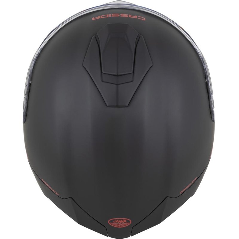 Cassida Integral GT 2.1 Jawa Solid pilna izmēra motocikla ķivere, matēti melna-spīdīgi sarkana