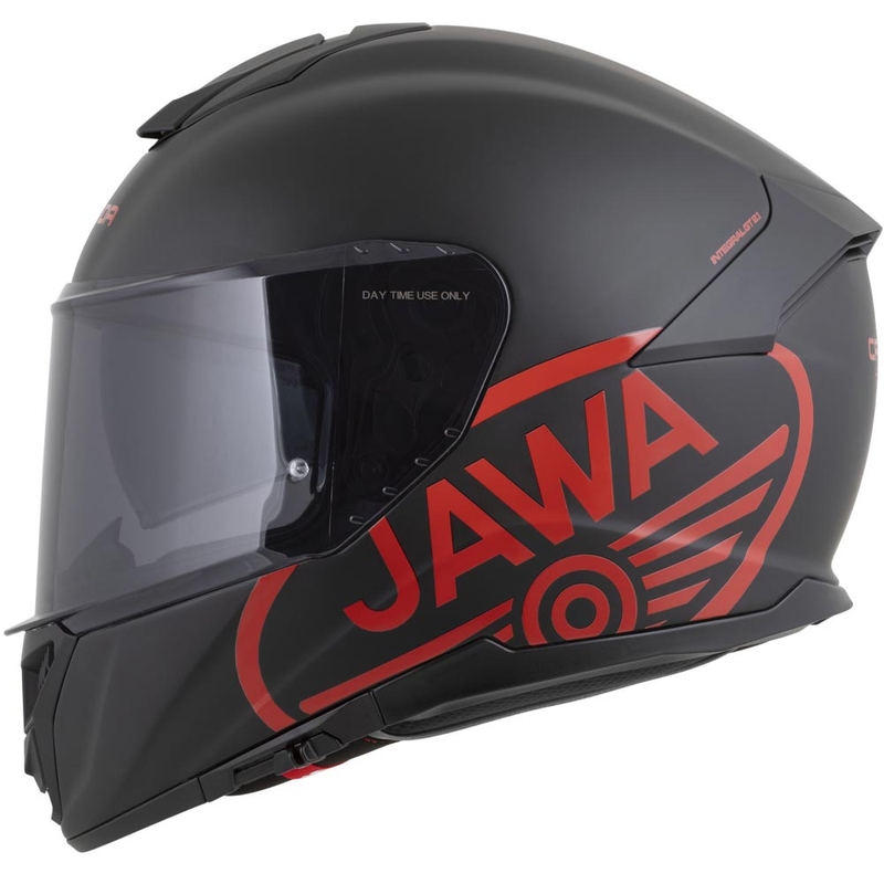 Cassida Integral GT 2.1 Jawa Solid pilna izmēra motocikla ķivere, matēti melna-spīdīgi sarkana