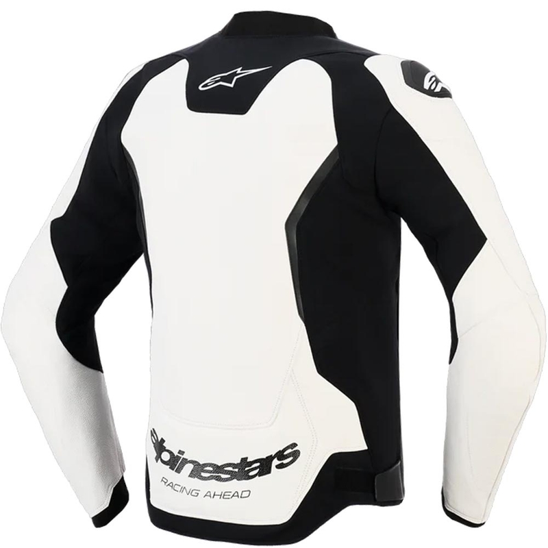 Alpinestars GP Force V2 ādas motocikla jaka, balta-melna