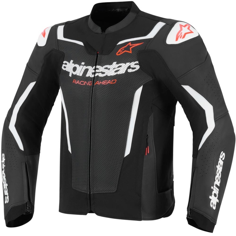 Alpinestars GP Force V2 Airflow ādas motocikla jaka melna-balta