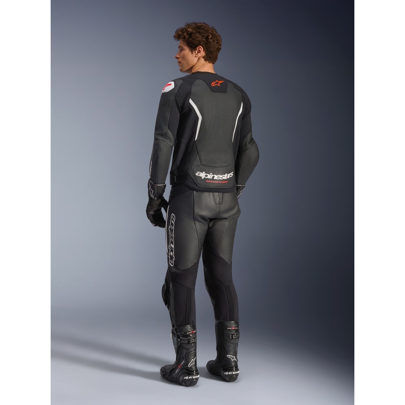 Alpinestars GP Force V2 Airflow ādas motocikla jaka melna-balta