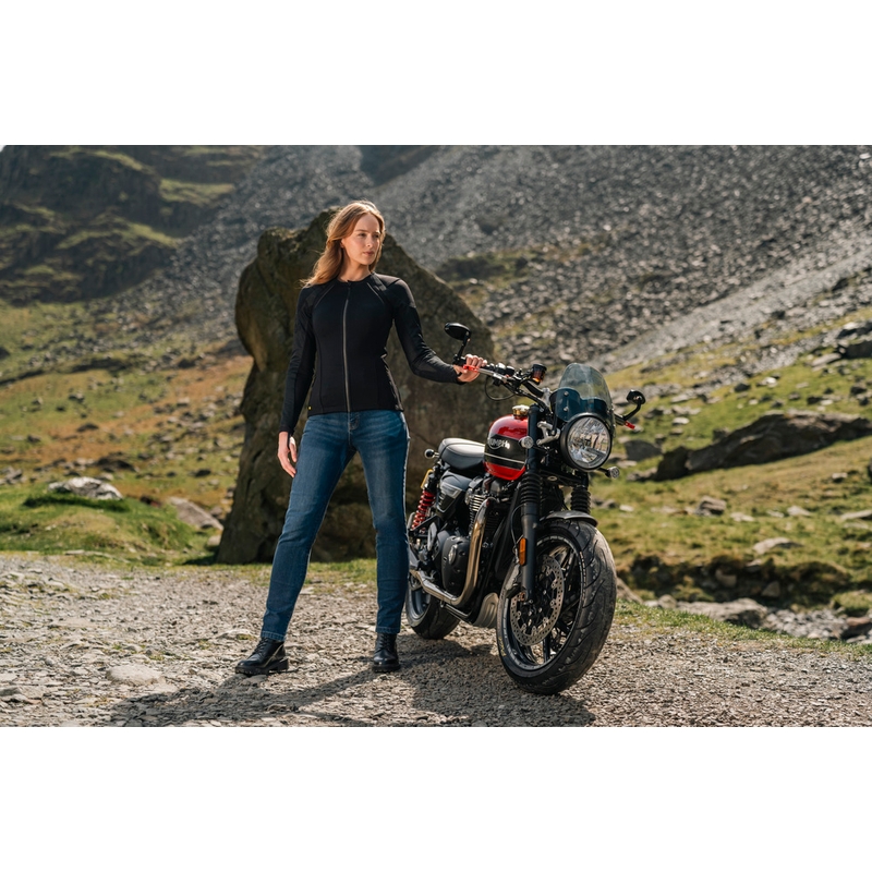 Knox Urbane PRO Mk3 sieviešu motocikla jaka melna