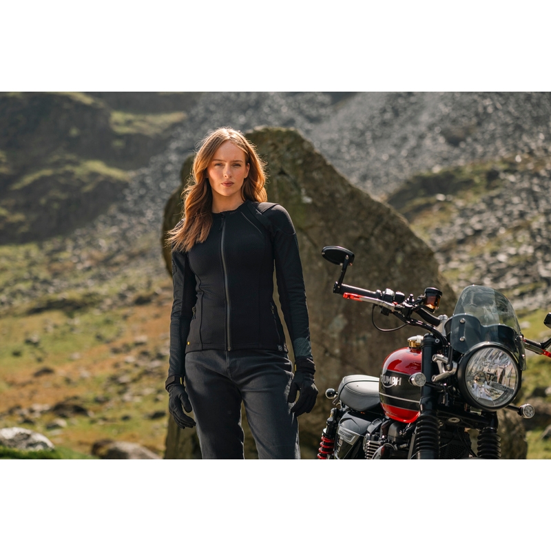 Knox Urbane PRO Mk3 sieviešu motocikla jaka melna