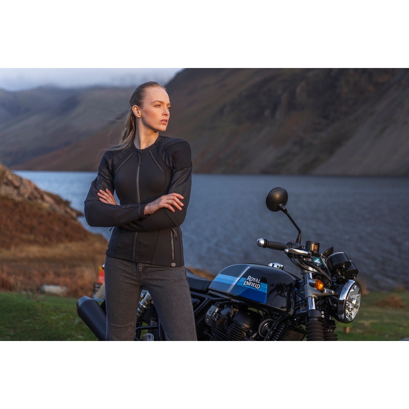 Knox Urbane PRO Mk3 sieviešu motocikla jaka melna