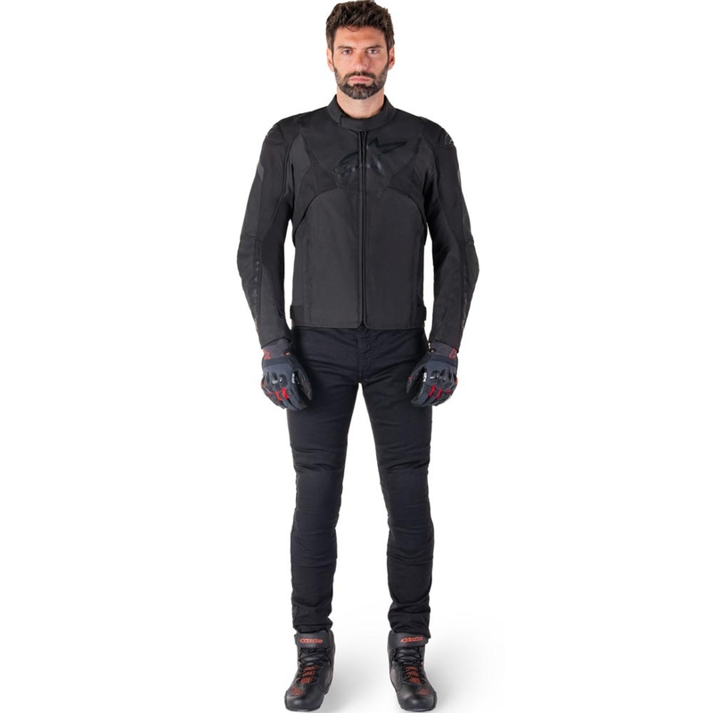 Alpinestars T-JAWS V4 ūdensnecaurlaidīga motocikla jaka melna-melna