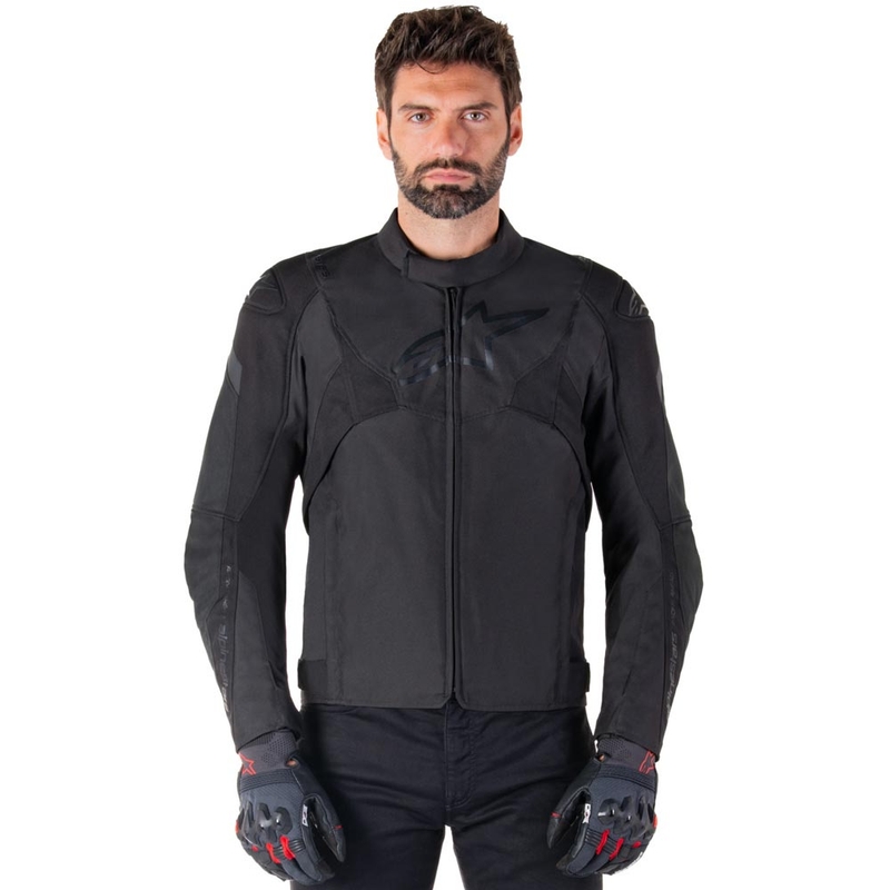 Alpinestars T-JAWS V4 ūdensnecaurlaidīga motocikla jaka melna-melna