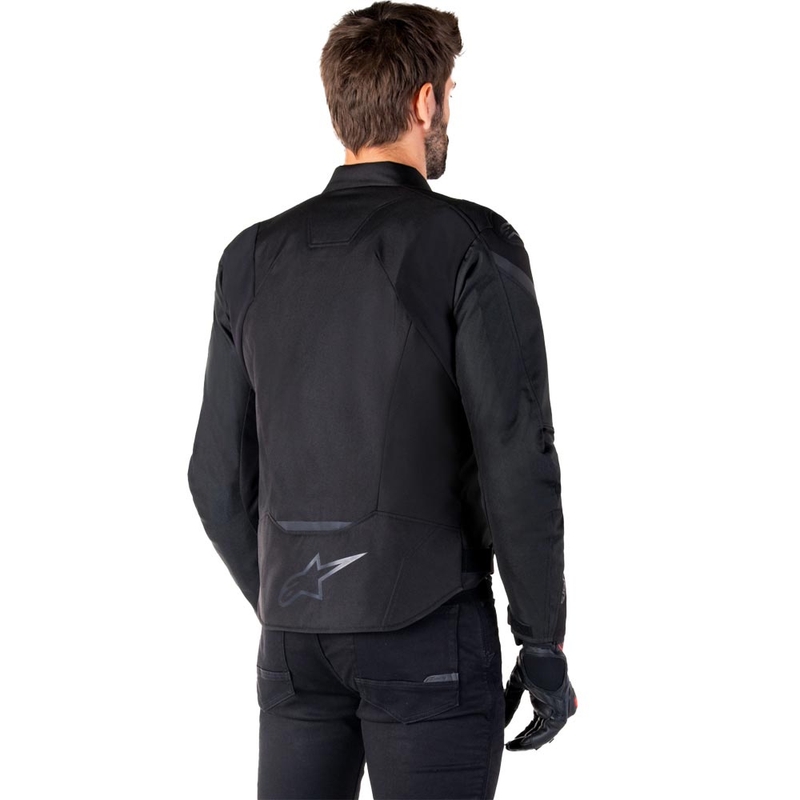 Alpinestars T-JAWS V4 ūdensnecaurlaidīga motocikla jaka melna-melna