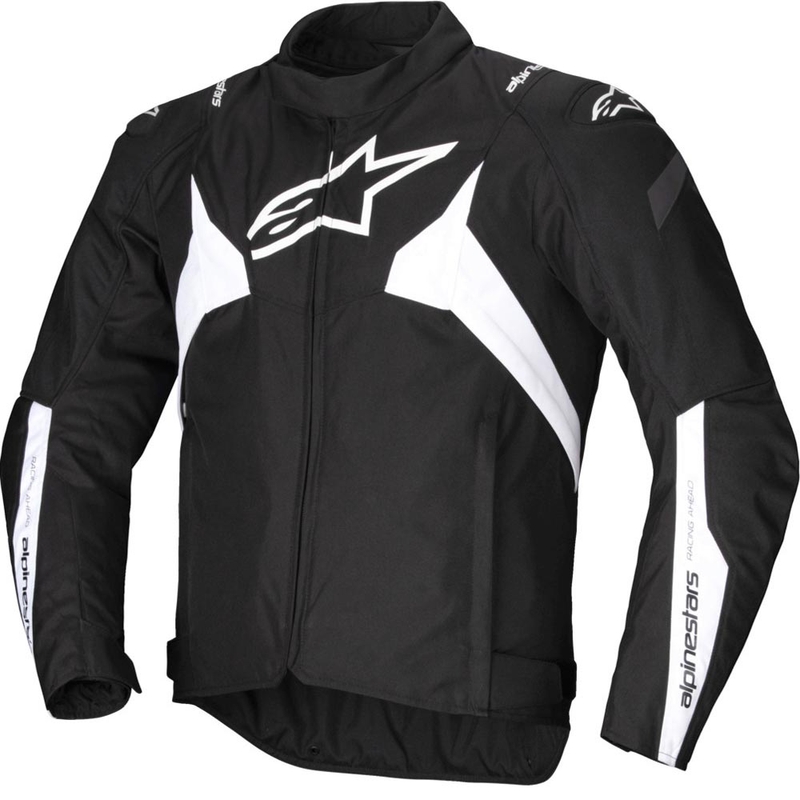 Alpinestars T-JAWS V4 ūdensnecaurlaidīga motocikla jaka melna-balta