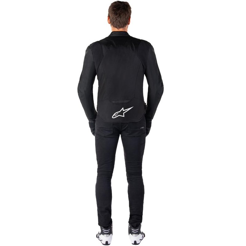 Alpinestars T-JAWS V4 ūdensnecaurlaidīga motocikla jaka melna-balta