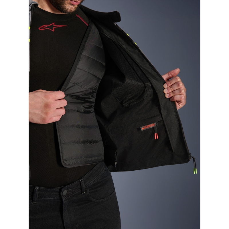 Alpinestars T-JAWS V4 ūdensnecaurlaidīga motocikla jaka melna-gaiši pelēka-pelēka