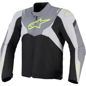 Alpinestars T-JAWS V4 ūdensnecaurlaidīga motocikla jaka melna-gaiši pelēka-pelēka