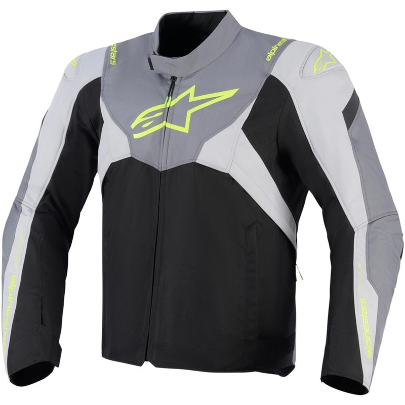 Alpinestars T-JAWS V4 ūdensnecaurlaidīga motocikla jaka melna-gaiši pelēka-pelēka