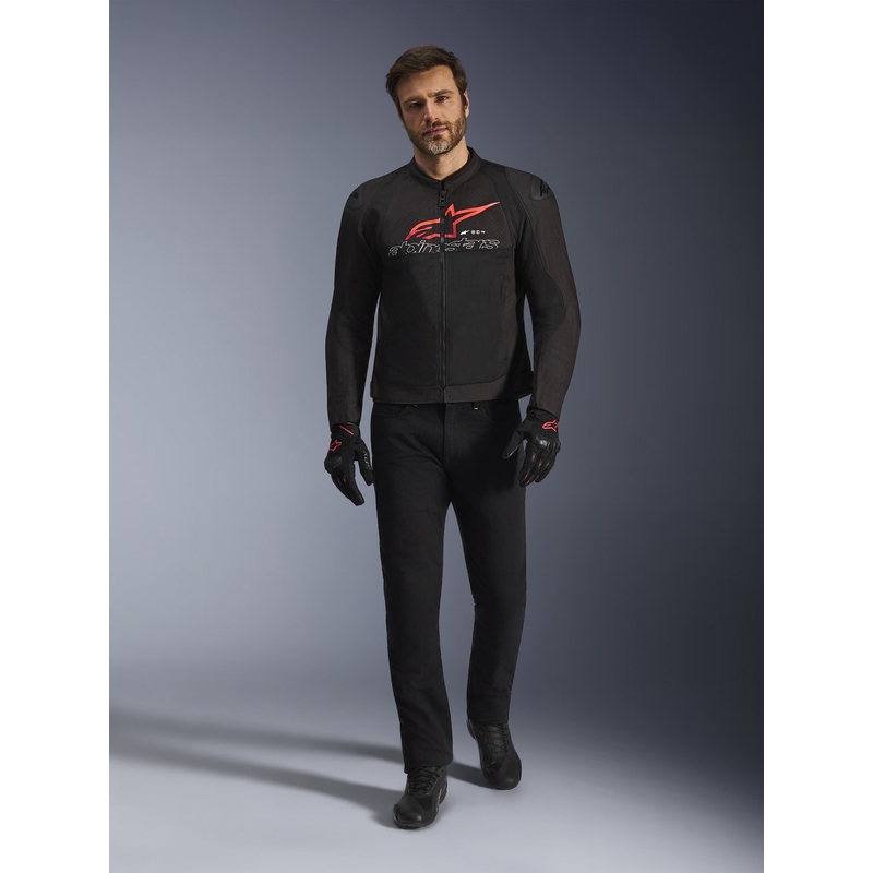 Alpinestars SMX Air motocikla jaka melna-sarkan-balta