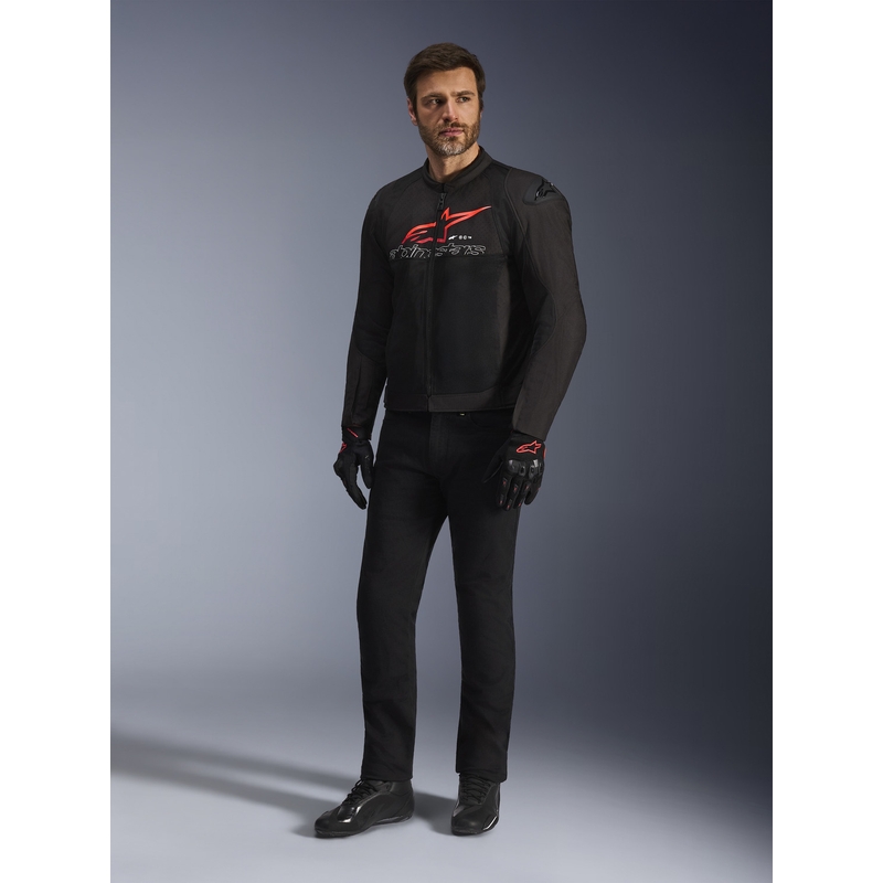 Alpinestars SMX Air motocikla jaka melna-sarkan-balta