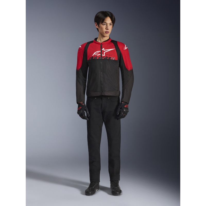 Alpinestars SMX Air motocikla jaka sarkana-melna