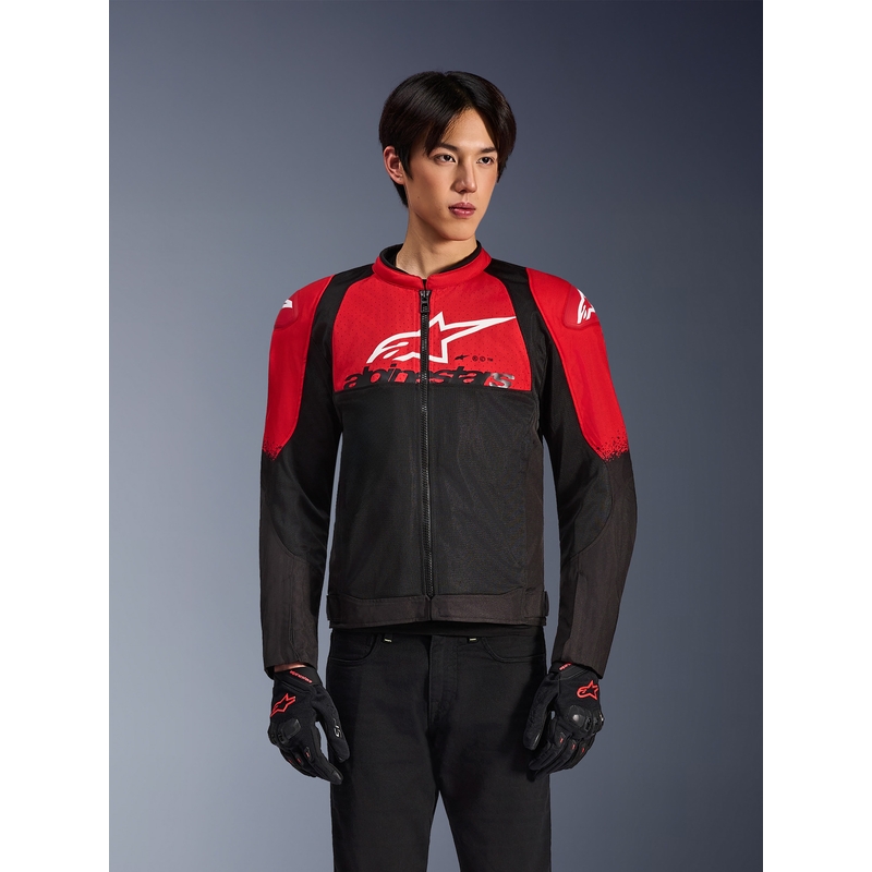 Alpinestars SMX Air motocikla jaka sarkana-melna