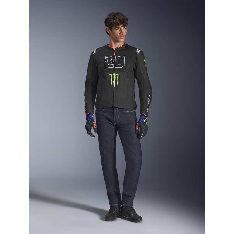 Alpinestars T-SPS Air V2 Monster FQ20 motocikla jaka, melni balta, kolekcija
