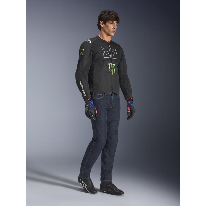Alpinestars T-SPS Air V2 Monster FQ20 motocikla jaka, melni balta, kolekcija