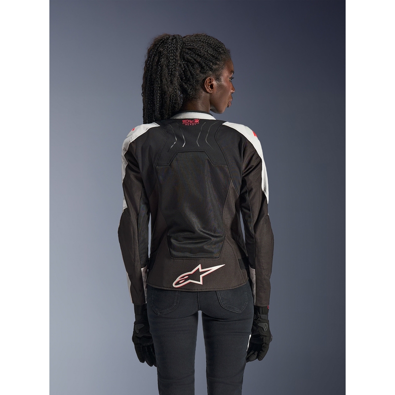 Alpinestars Stella SMX Air sieviešu motocikla jaka gaiši pelēka-melna-rozā