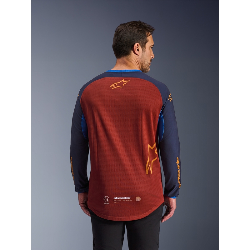 Alpinestars Maxdura Dual oranži-tumši zils motokrosa krekls