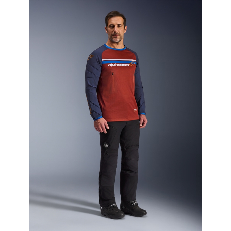 Alpinestars Maxdura Dual oranži-tumši zils motokrosa krekls