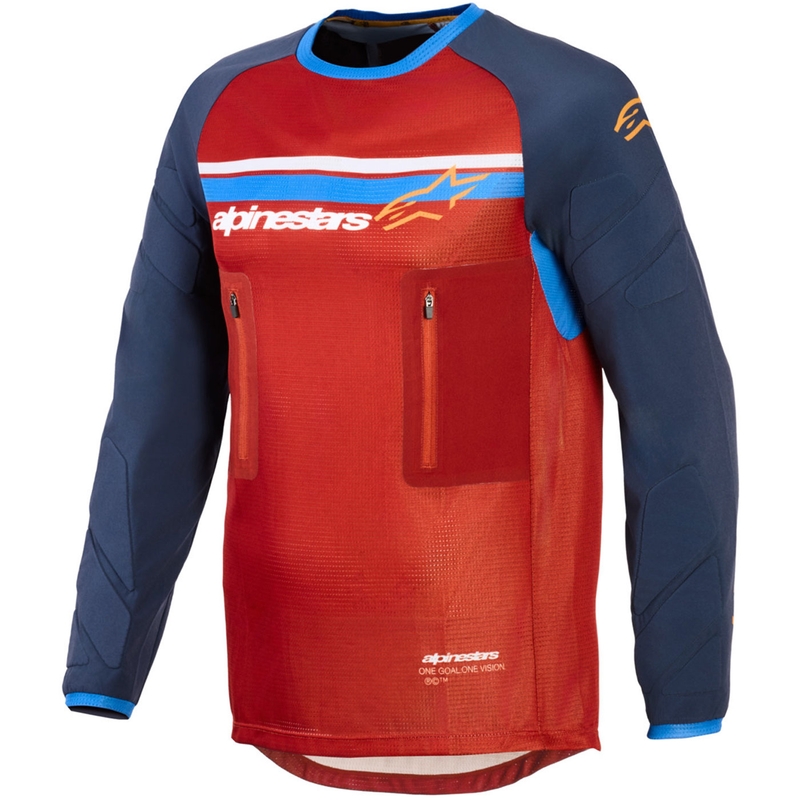 Alpinestars Maxdura Dual oranži-tumši zils motokrosa krekls