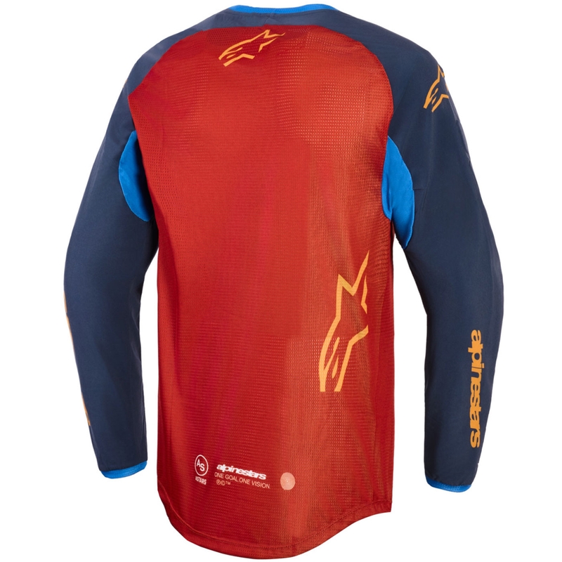 Alpinestars Maxdura Dual oranži-tumši zils motokrosa krekls