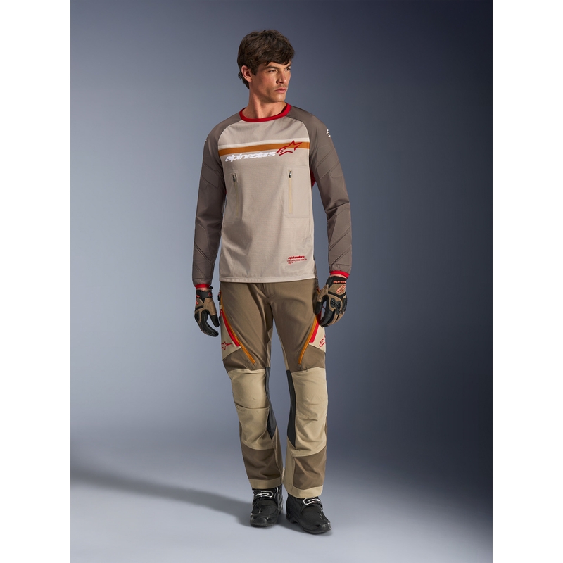 Alpinestars Maxdura Dual motokrosa krekls brūns-oranžs