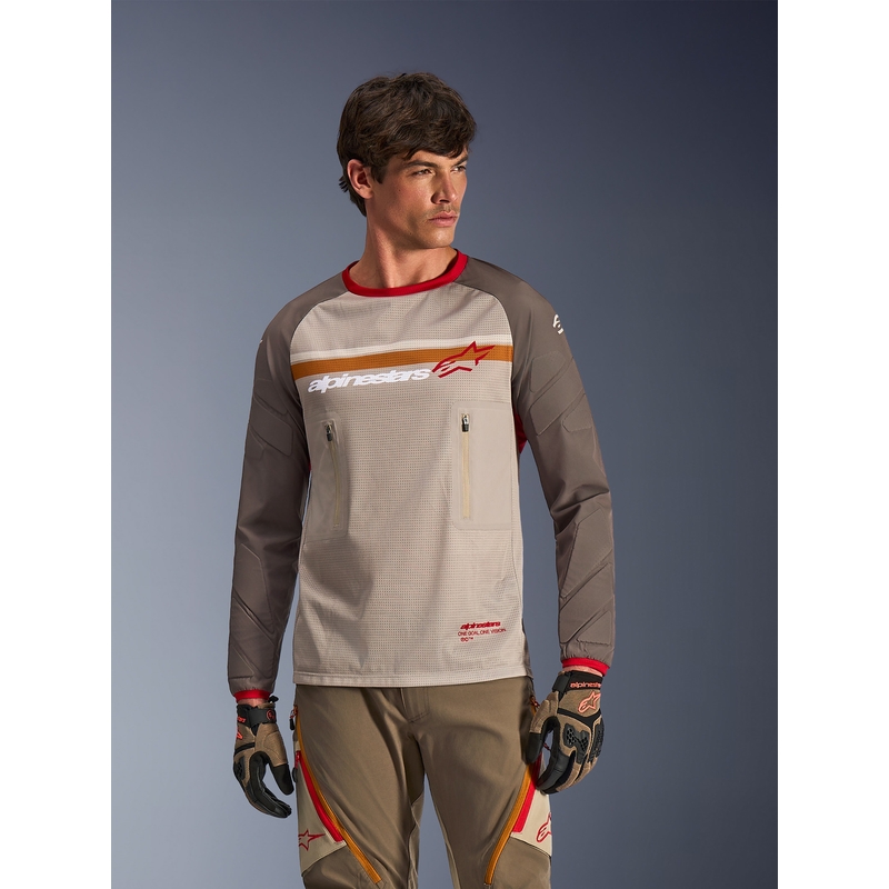Alpinestars Maxdura Dual motokrosa krekls brūns-oranžs