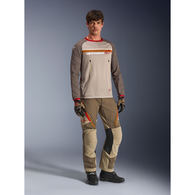Alpinestars Maxdura Dual motokrosa krekls brūns-oranžs