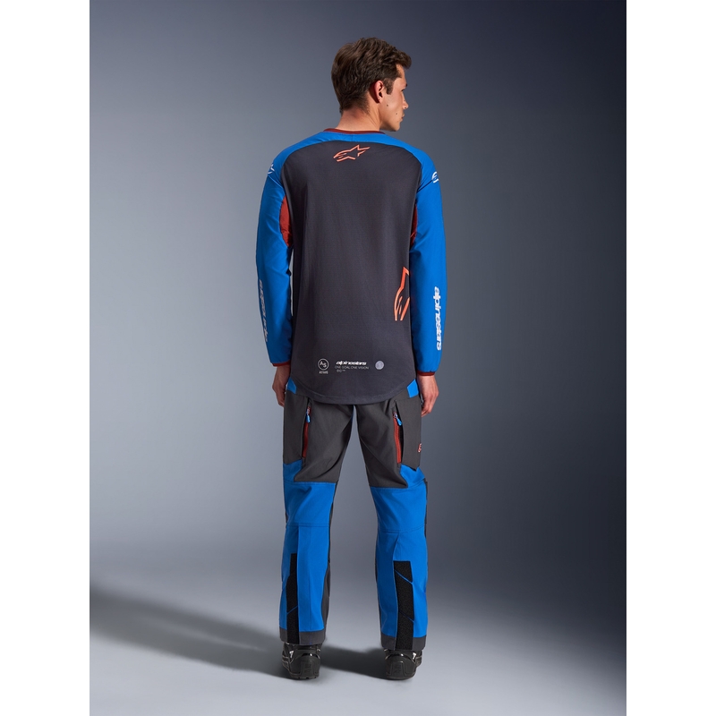 Alpinestars Maxdura Dual motokrosa krekls tumši pelēks-zils-oranžs