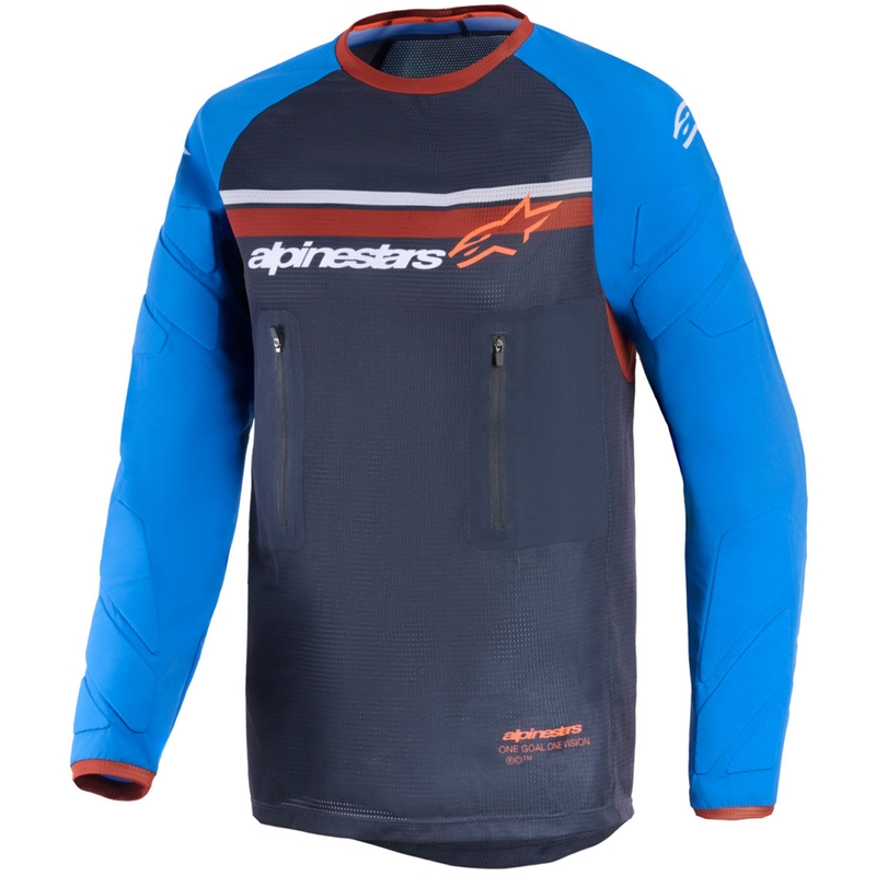 Alpinestars Maxdura Dual motokrosa krekls tumši pelēks-zils-oranžs