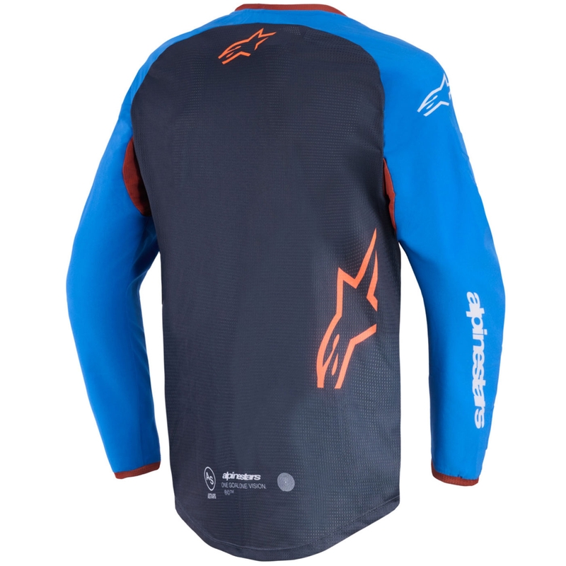 Alpinestars Maxdura Dual motokrosa krekls tumši pelēks-zils-oranžs