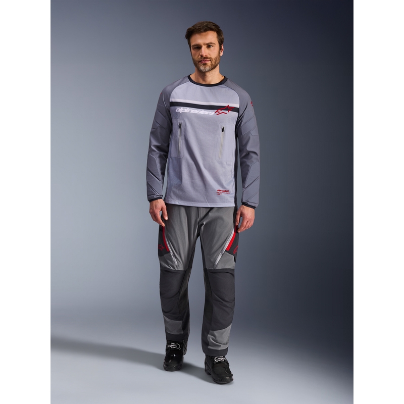 Alpinestars Maxdura Dual motokrosa krekls gaiši pelēks-tumši pelēks-oranžs