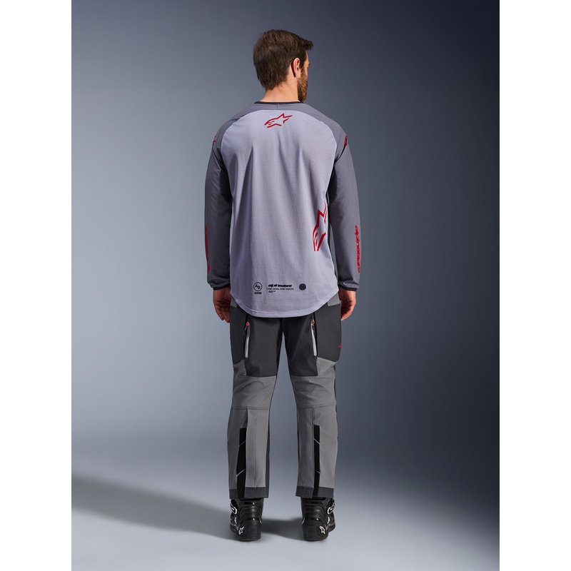 Alpinestars Maxdura Dual motokrosa krekls gaiši pelēks-tumši pelēks-oranžs