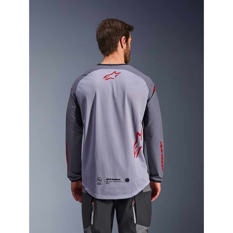 Alpinestars Maxdura Dual motokrosa krekls gaiši pelēks-tumši pelēks-oranžs