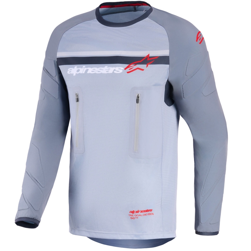 Alpinestars Maxdura Dual motokrosa krekls gaiši pelēks-tumši pelēks-oranžs