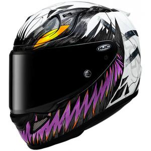 Pilna motocikla ķivere HJC RPHA 12 Anti Venom 2 Marvel MC8 melna-balta-violeta