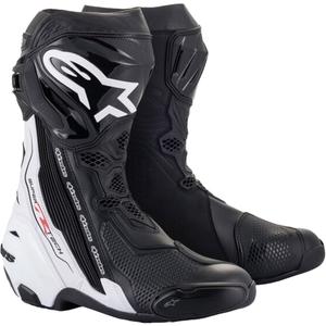 Alpinestars Supertech R melni un balti motocikla zābaki