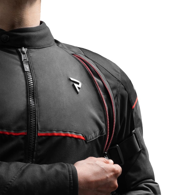 Rebelhorn Swift motocikla jaka melna-tumši pelēka-sarkana